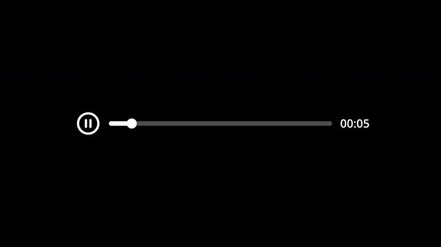  Audio music player timeline bar moving with track animation on transparent background, One minute music player animation multimedia concept,
 Media player template, Music player timeline bar video