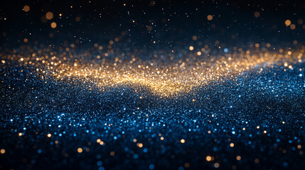 Abstract Golden Glitter Background Texture with bokeh. Perfect for adding a touch of luxury and sparkle to your designs.