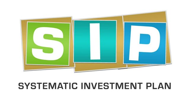 SIP - Systematic Investment Plan Colorful Moving Blocks