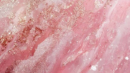 Obraz premium Abstract pink and gold marble texture with glitter.