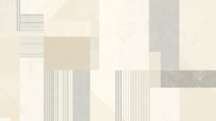 Abstract geometric beige, gray, and white pattern.