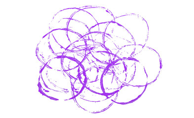 Abstract simple purple circle and ellipse