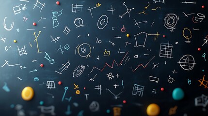 Obraz premium A blackboard displaying a series of complex integrals and their solutions