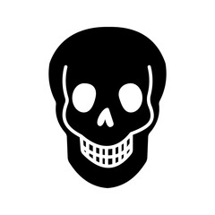 Human skull icon vector illustrationvector illustration, pictogram isolated on white background. color editable

