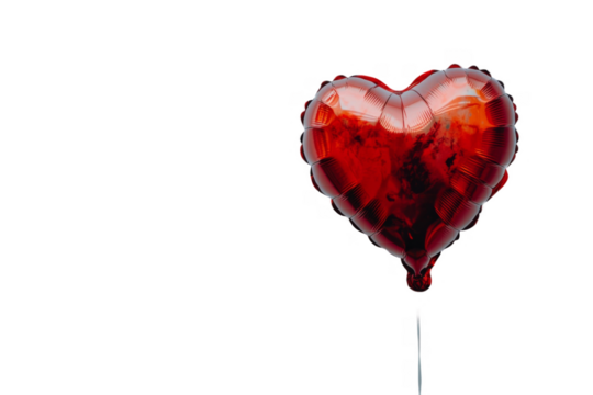 Heart-Shaped Balloon with Minimalistic Background