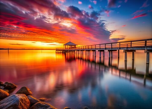 Redcliffe Jetty Sunrise: Stunning Moreton Bay Dawn Landscape Photography