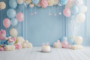 Baby's first birthday cake studio setup