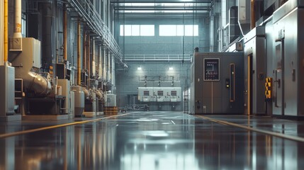 Industrial Factory Interior: A Glimpse into Manufacturing