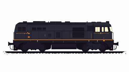 Silhouette Locomotive Train Clip Art Vector Illustration