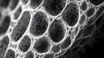 Detailed Monochrome Macro Texture of a Date Fruit with Copy Space