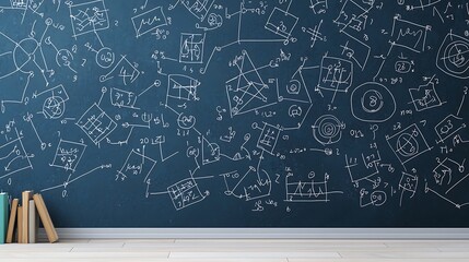 A blackboard filled with handwritten number theory problems