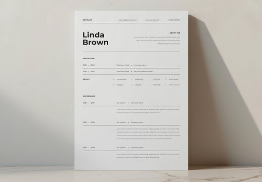 Clean Minimalist Resume Template