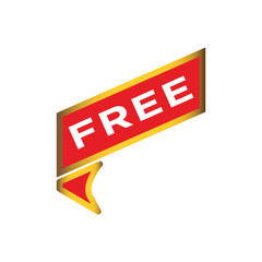 free label red badge ribbon vector icon discount sale sticker label minimalist design for digital and print projects
 Graphic Design Icons Making a Huge Impact on Visual Aesthetics