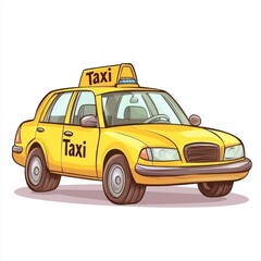 Obraz premium Taxi isolated on white background. Taxi icon. Cab isolated on white. Cab icon. Cab Car. Taxi Car Isolated element on white for Designers. Isolated Taxi Design Element. Cab Car Isolated on white. 