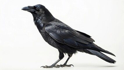 Fototapeta premium crow on a white background