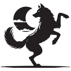 wolf black silhouette 