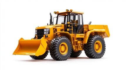 Wheel Loader Bucket on Isolated White Background. Generative AI