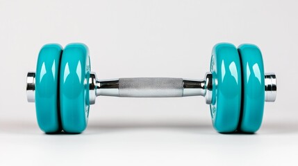 Obraz premium Fitness dumbbells isolated on white background. Generative AI