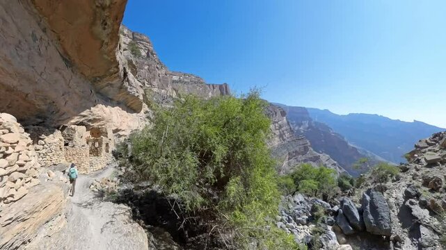 Balcony walk hiking Oman