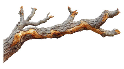 Fototapeta premium [isolated dead twig patterns] Muted Branch: Intricate Texture Against Dark Background