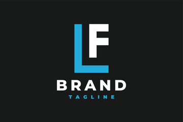 monogram letter LF logo