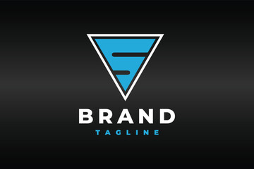 Monogram Letter S triangle logo