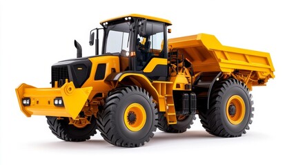 Fototapeta premium Heavy-Duty Loader Isolated on White Background. Generative AI