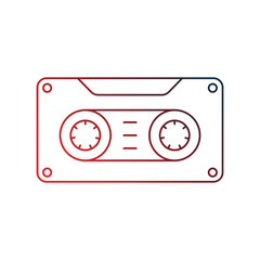 video tape gradient outline icon with white background vector stock illustration
