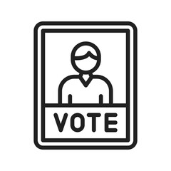 Poster icon vector image. Suitable for mobile apps, web apps and print media.