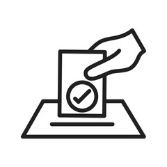 Vote Check icon vector image. Suitable for mobile apps, web apps and print media.