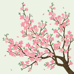 Fototapeta premium Elegant Tet Peach Blossom Illustration: A Symbol of Vietnamese New Year