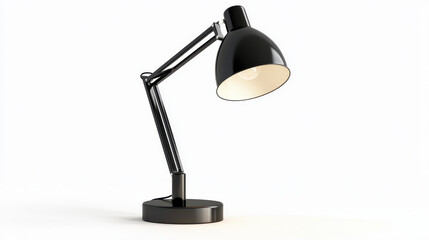 sleek black desk lamp with adjustable arm and modern design, perfect for any workspace