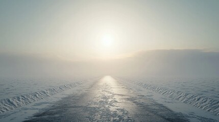 Winter Road to the Sun: A Misty Arctic Journey