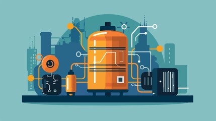 Electrolytic Capacitor Component Part Vector Isolated
