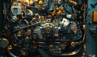 Car Engine Background Abstract Car Repair or Restoration Artwork