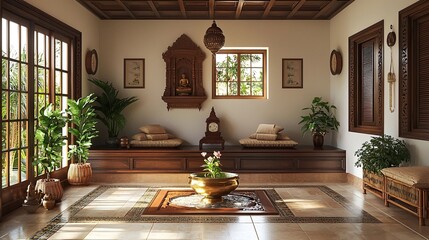 kerala traditional home indain interior 