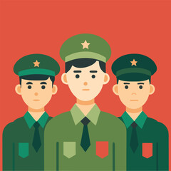 officer in uniform with background