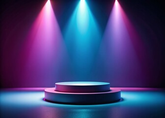 Silhouette 3D Podium Product Showcase Stage Background - Elegant Studio Scene