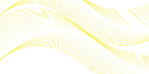 3d wavy gold lines swoosh on white background. Luxury beauty thin curves, swirl as stream flow pattern.