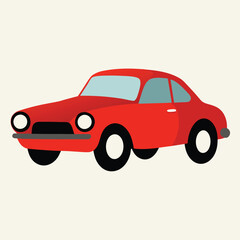 red car isolated on white