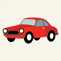 Selbstklebende Fototapeten red car isolated on white © md