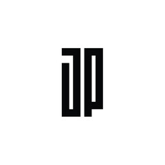 JP monogram logo design letter text name symbol monochrome logotype alphabet character simple logo