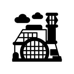 Air Porticon Glyph Icon, Vector illustration