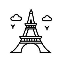 Tower Outline Icon, Vector illustration
