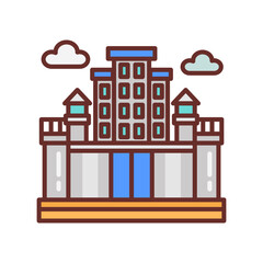 Obraz premium Prison Filled Icons , Vector illustration