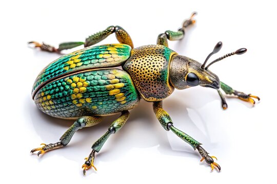 Platystomos Albinus Weevil - Dorsal View, Isolated on White