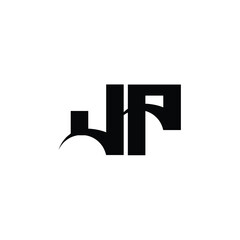 JP monogram logo design letter text name symbol monochrome logotype alphabet character simple logo
