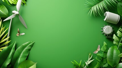 Green Energy Sustainable Future Eco Friendly Nature Plants Wind Turbine