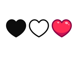 Hearts Icon, Heart shape, Love icon, Heart vector, Heart clip art