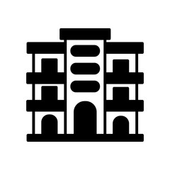 Apartments Glyph Icon, Vector illustration